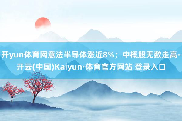开yun体育网意法半导体涨近8%；中概股无数走高-开云(中国)Kaiyun·体育官方网站 登录入口