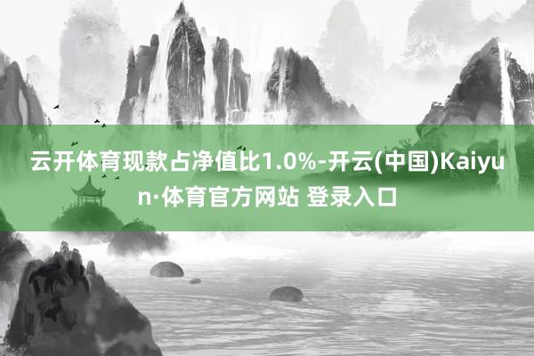云开体育现款占净值比1.0%-开云(中国)Kaiyun·体育官方网站 登录入口
